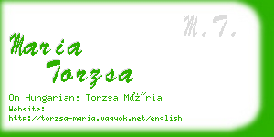 maria torzsa business card